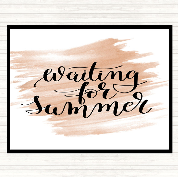 Watercolour Waiting For Summer Quote Placemat