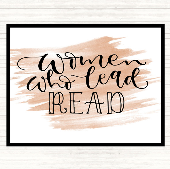 Watercolour Women Who Lead Read Quote Placemat