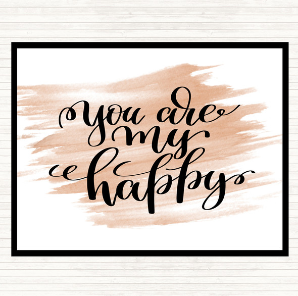 Watercolour You Are My Happy Quote Placemat