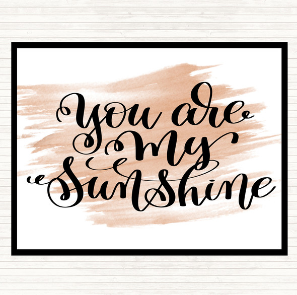 Watercolour You Are My Sunshine Quote Placemat