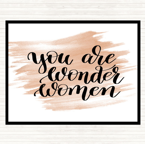Watercolour You Are Wonder Women Quote Placemat