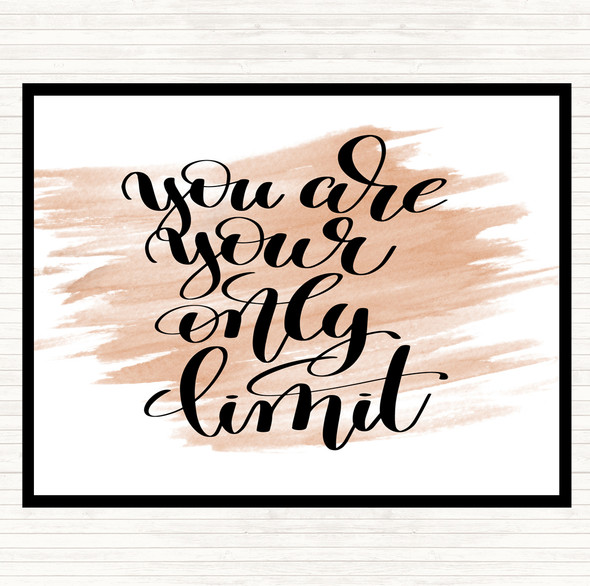 Watercolour You Are Your Only Limit Swirl Quote Placemat