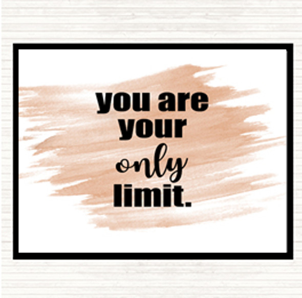 Watercolour You Are Your Only Limit Quote Placemat