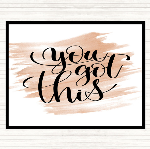 Watercolour You Got This Swirl Quote Placemat
