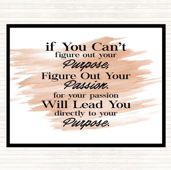 Watercolour Your Purpose Quote Placemat
