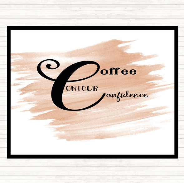 Watercolour Coffee Confidence Quote Placemat