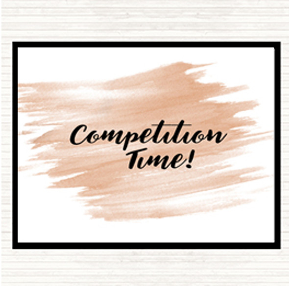 Watercolour Competition Time Quote Placemat