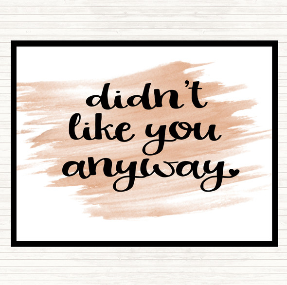 Watercolour Didn't Like You Anyway Quote Placemat