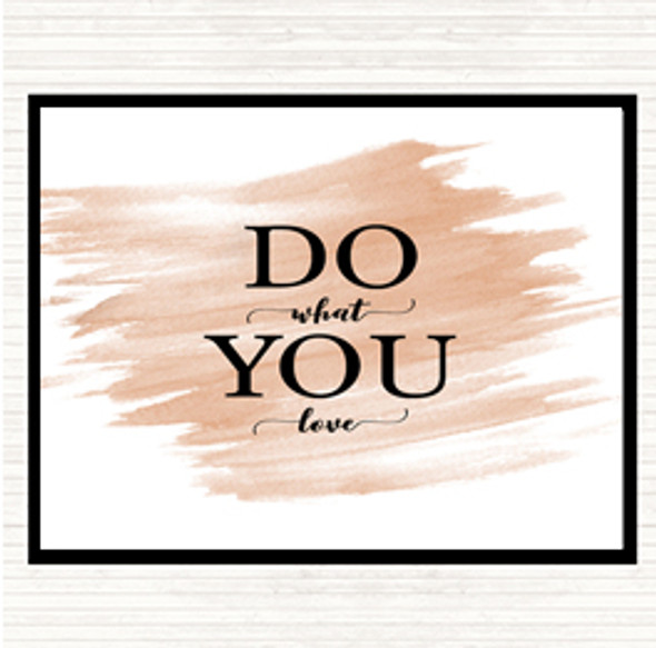 Watercolour Do What You Love Quote Placemat