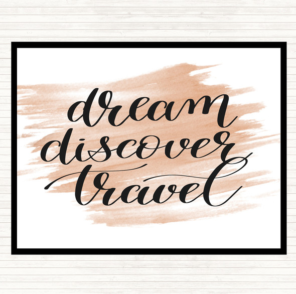 Watercolour Dream Discover Travel Quote Placemat