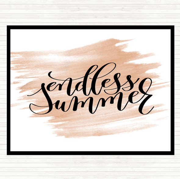Watercolour Endless Summer Quote Placemat