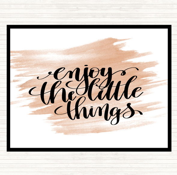 Watercolour Enjoy Little Things Quote Placemat