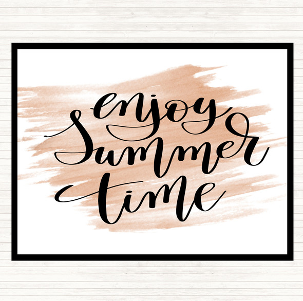 Watercolour Enjoy Summer Time Quote Placemat