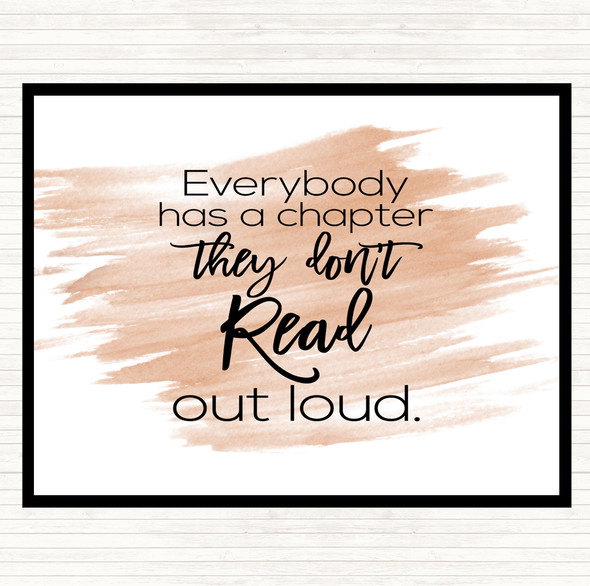 Watercolour Everybody Has A Chapter Quote Placemat