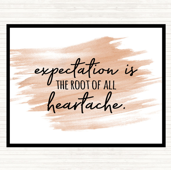 Watercolour Expectation Quote Placemat