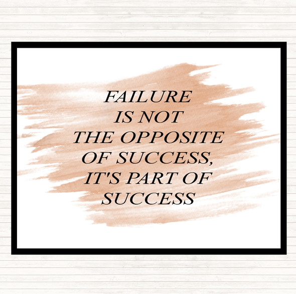 Watercolour Failure Part Of Success Quote Placemat