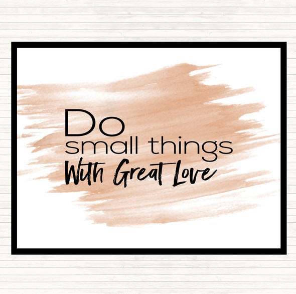 Watercolour Great Love Quote Placemat