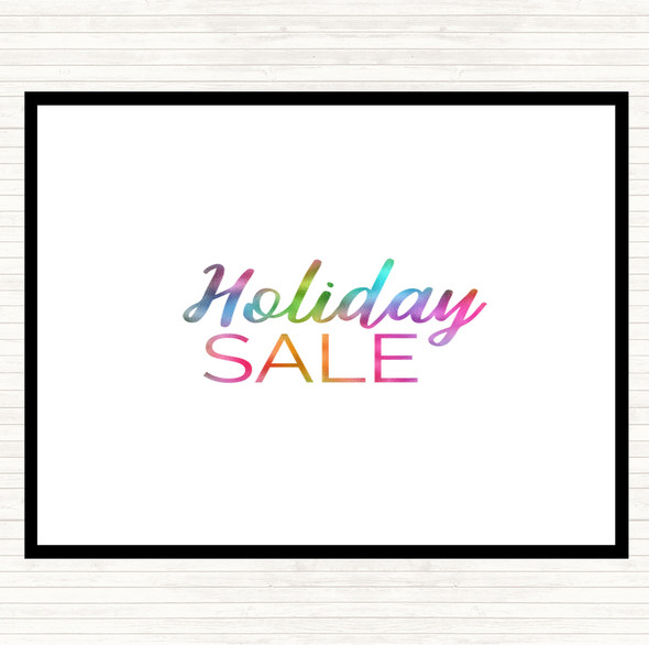 Holiday Sale Rainbow Quote Placemat