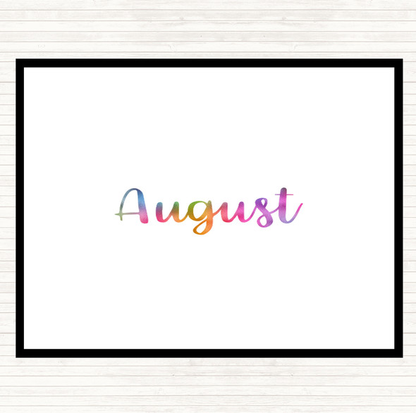 August Rainbow Quote Placemat
