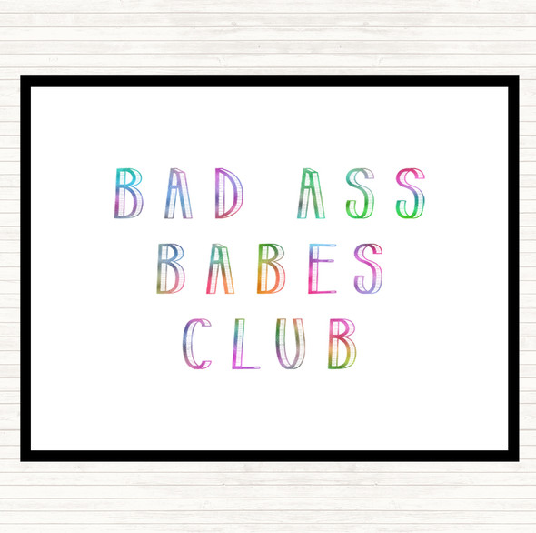 Babes Club Rainbow Quote Placemat