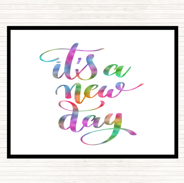 Its A New Day Rainbow Quote Placemat