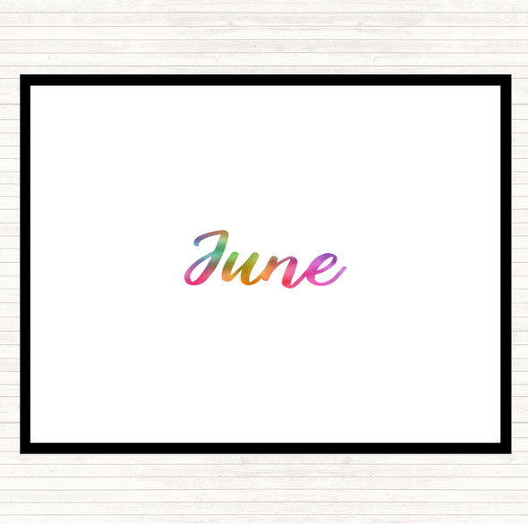 June Rainbow Quote Placemat