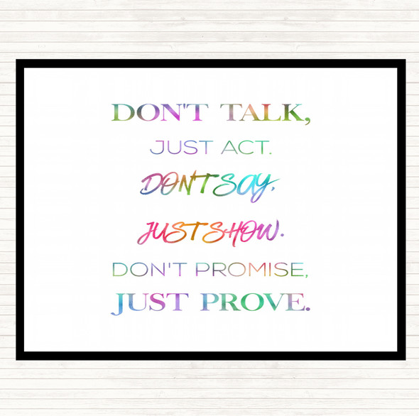 Just Act Rainbow Quote Placemat