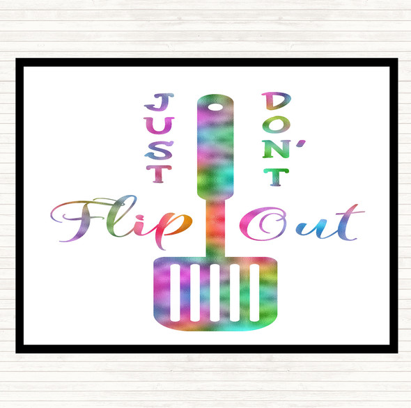 Just Don't Flip Out Rainbow Quote Placemat