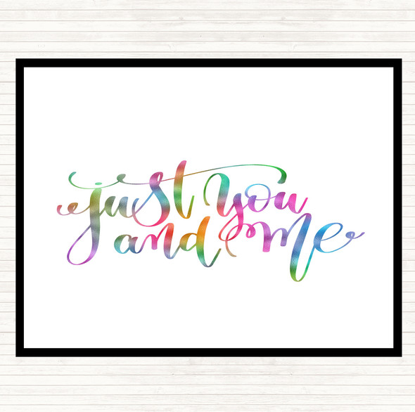 Just You And Me Rainbow Quote Placemat