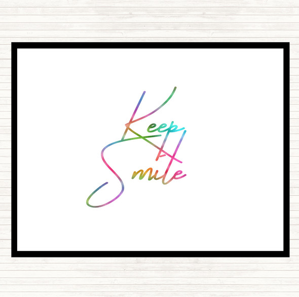 Keep A Smile Rainbow Quote Placemat