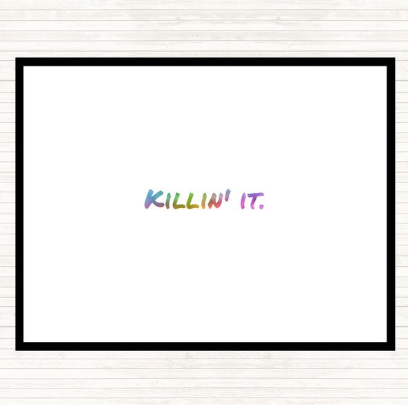 Killin It Small Rainbow Quote Placemat