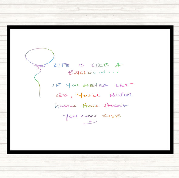 Balloon Rainbow Quote Placemat