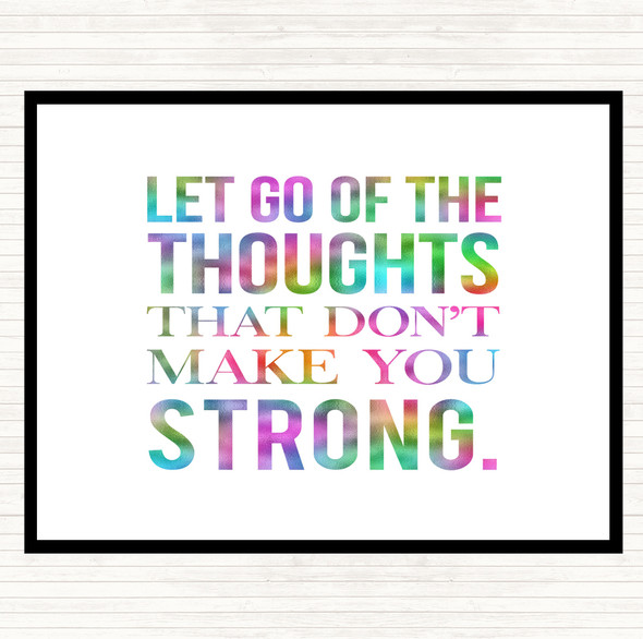 Let Go Of Thoughts Rainbow Quote Placemat