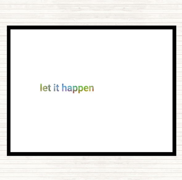 Let It Happen Rainbow Quote Placemat