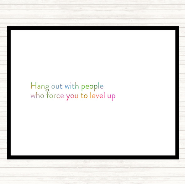 Level Up Rainbow Quote Placemat