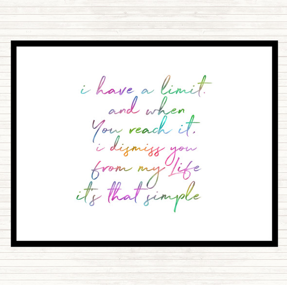 Limit Rainbow Quote Placemat