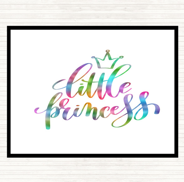 Little Princess Rainbow Quote Placemat