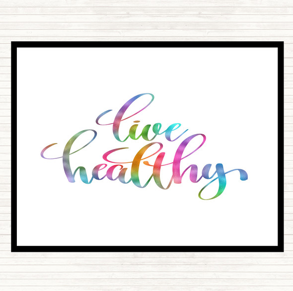 Live Healthy Rainbow Quote Placemat