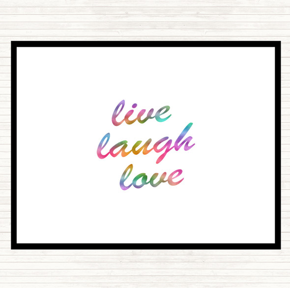 Live Laugh Rainbow Quote Placemat