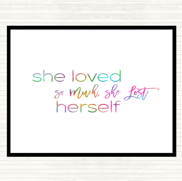 Lost Herself Rainbow Quote Placemat