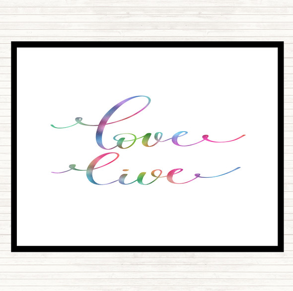 Love Live Rainbow Quote Placemat