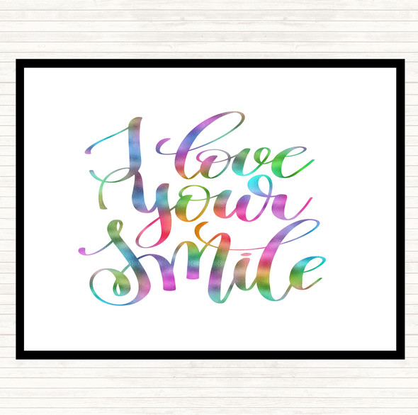 Love Your Smile Rainbow Quote Placemat