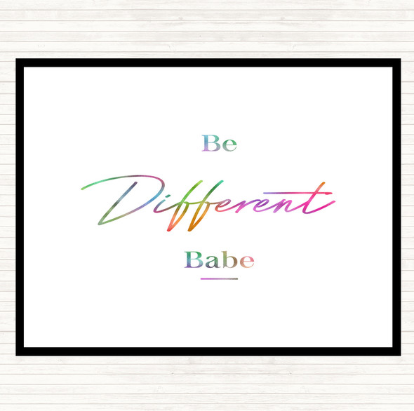 Be Different Rainbow Quote Placemat