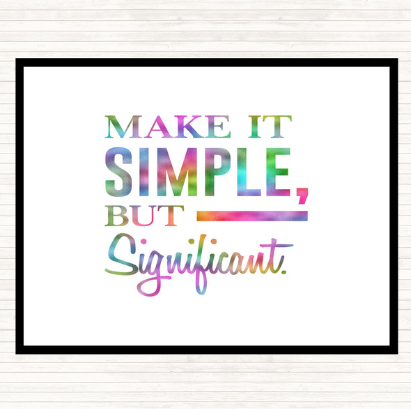 Make It Simple Rainbow Quote Placemat