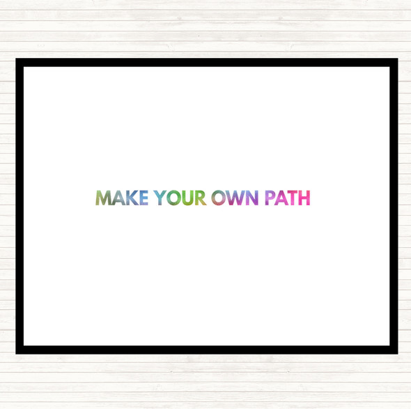 Make Your Own Path Rainbow Quote Placemat
