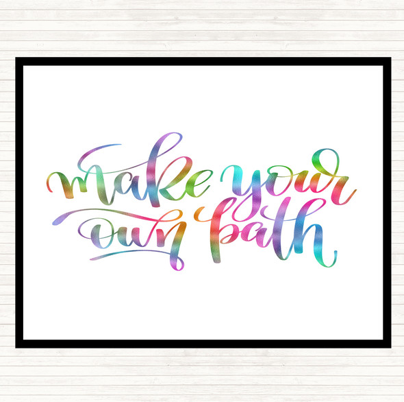 Make Your Own Rainbow Quote Placemat