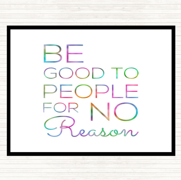 Be Good Rainbow Quote Placemat