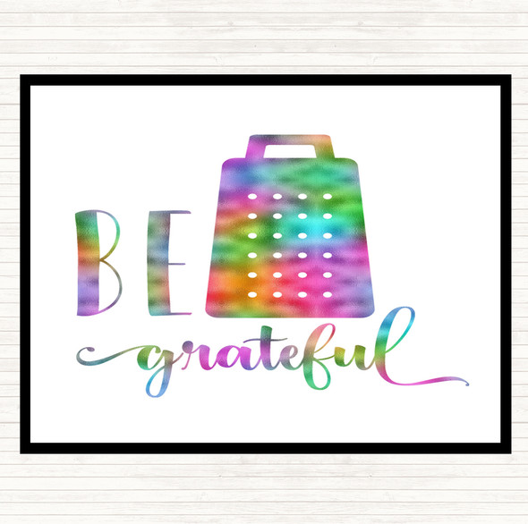 Be Grateful Rainbow Quote Placemat