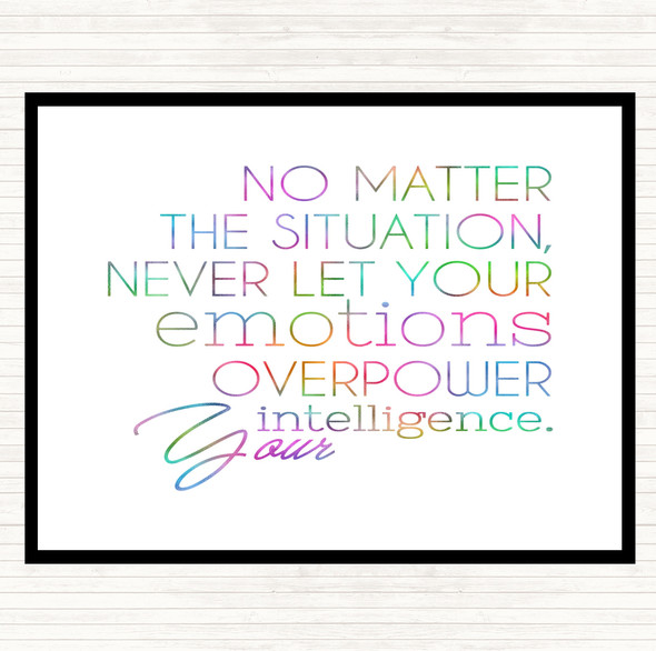 No Matter The Situation Rainbow Quote Placemat