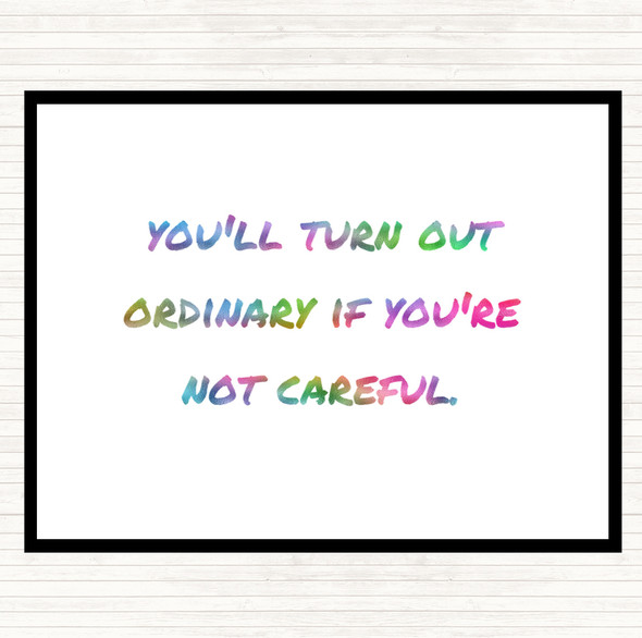 Not Careful Rainbow Quote Placemat